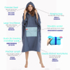 Blue Pocket Surfing Poncho