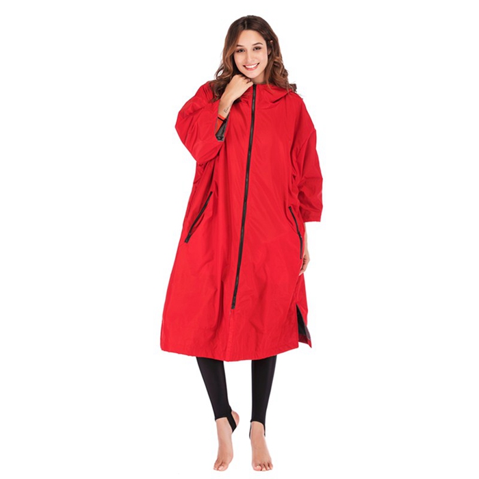 Red beach bathrobe