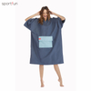 Blue Pocket Surfing Poncho